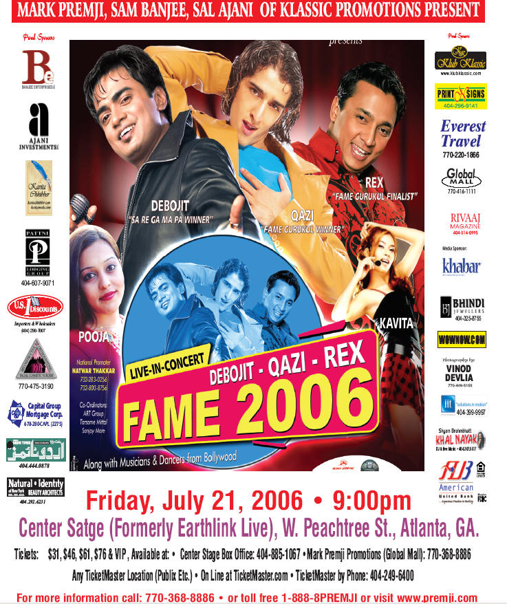 Fame 2006 : Debojit, Qazi, Rex