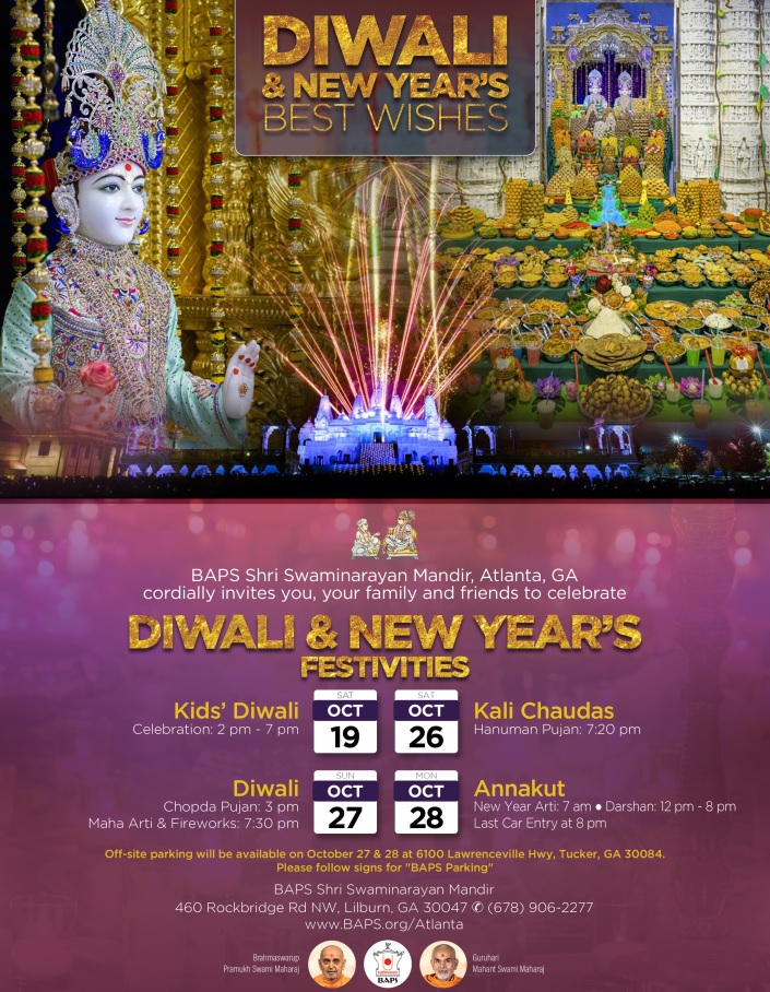 Diwali & New Year Festivities at BAPS Swaminarayan Atlanta Mandir