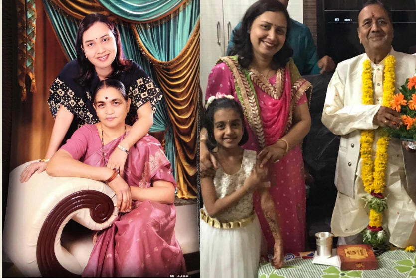 Madhuri Jadhav With mother Meera and father Dr. Haribhau Khandare